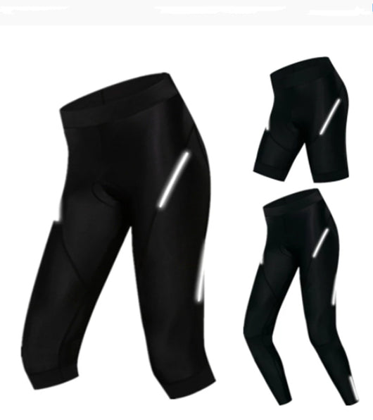 Pantalones Ciclismo Reflectantes Negros Transpirables