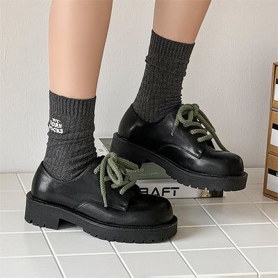 Zapatos Casuales de Cuero con Plataforma Elevadora para Hombre Big Head Derby - Image 7