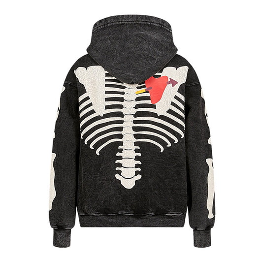 Sudadera con Capucha Estampado Corazón Óseo - Image 6