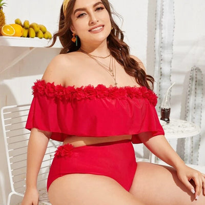 Traje de Baño Asimétrico de Cintura Alta con Abertura - Image 11