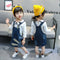 Vestido Denim Infantil con Bordado de Conejo y Tirantes para Niñas