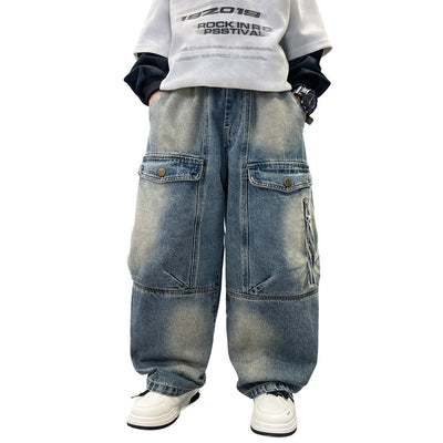 Pantalones Cargo Sueltos para Niños - Jeans Versátiles y Cómodos - Image 5