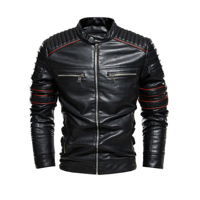 Chaqueta de Cuero para Motociclista con Forro Polar - Image 2
