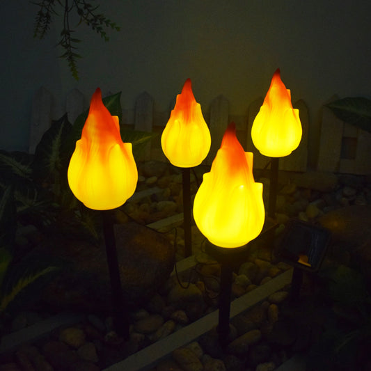 Lámpara Solar con Efecto Fuego para Jardín y Patio