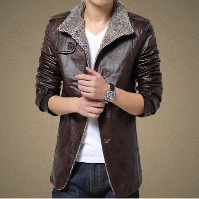 Chaqueta de Cuero Casual para Hombre - Image 5