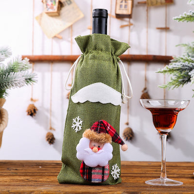 Funda Protectora Navideña para Botellas de Vino - Decoración de Mesa y Hogar - Image 6