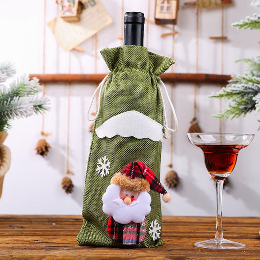 Funda Protectora Navideña para Botellas de Vino - Decoración de Mesa y Hogar - Image 6