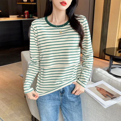 Blusa de Lactancia a Rayas Manga Larga Primavera Otoño - Image 11