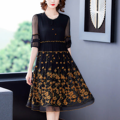 Vestido de Seda Pesada Hangzhou Verano - Elegancia Premium para Mujer - Image 12