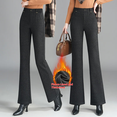 Pantalones Flare Slim Forrados en Fleece - Estilo Casual y Cómodo - Image 5