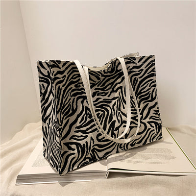 Bolso Coreano con Estampado Cebra para Mujer