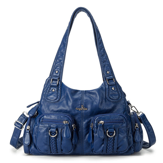 Bolsa Mensajera Casual Coreana de Color Liso - Image 32