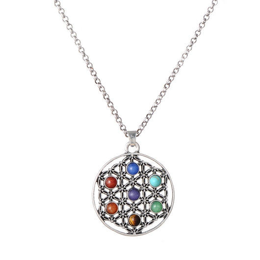 Collar Colgante de Piedra Energética Plata Oculta para Yoga - Image 15