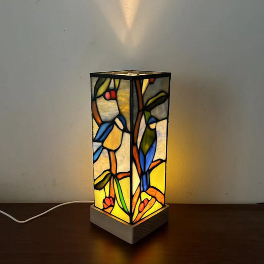 Lámpara Nocturna de Vidriera Artesanal con Diseño de Aves y Patos - Image 6