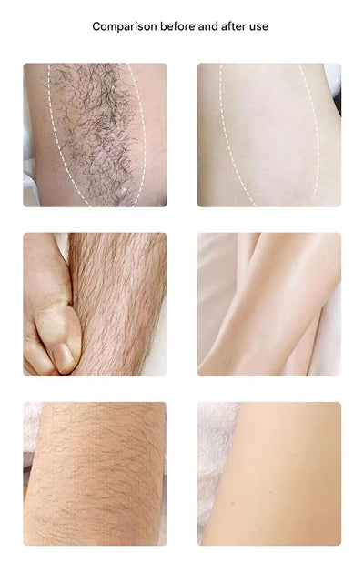 Two white and silver electric shavers for painless, full-body hair removal, featuring a detachable and washable blade head. - Image 16