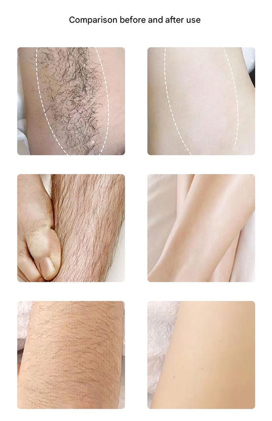Two white and silver electric shavers for painless, full-body hair removal, featuring a detachable and washable blade head. - Image 16