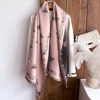 Chal de Cachemira Retro Tejido para Mujer - Abrigo Cálido Otoño Invierno - Image 3