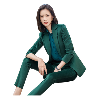 Chaqueta de Terciopelo Dorado para Mujer - Traje Ejecutivo Elegante - Image 7
