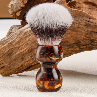 Brocha de Afeitado Manual Amber - Sintética Premium para Hombre