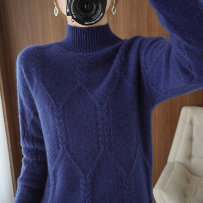 Suéter de Cuello Alto Grueso en Lana para Mujer - Image 9