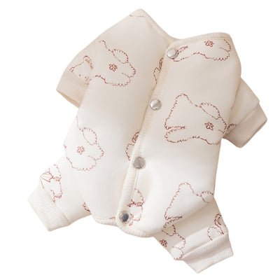 Abrigo de Algodón para Perros - Diseño Osito Impreso para Otoño e Invierno - Image 13