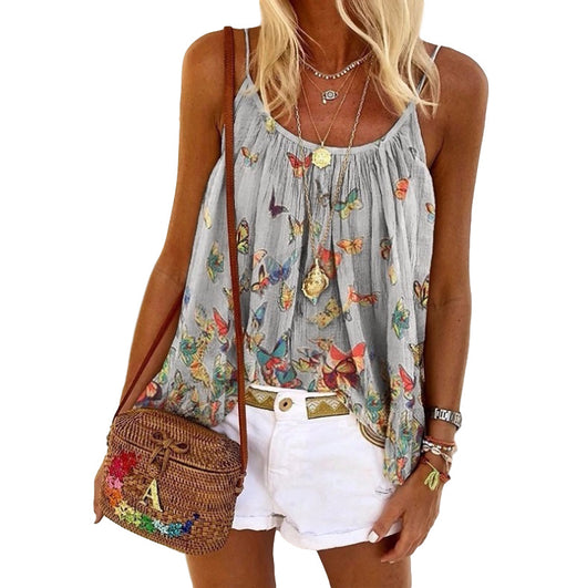 Blusa Camiseta Estampado Mariposas Talla Grande Suelta y Cómoda - Image 5