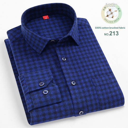Camisa Casual de Cuadros para Hombre con Cuello Cuadrado - Image 3