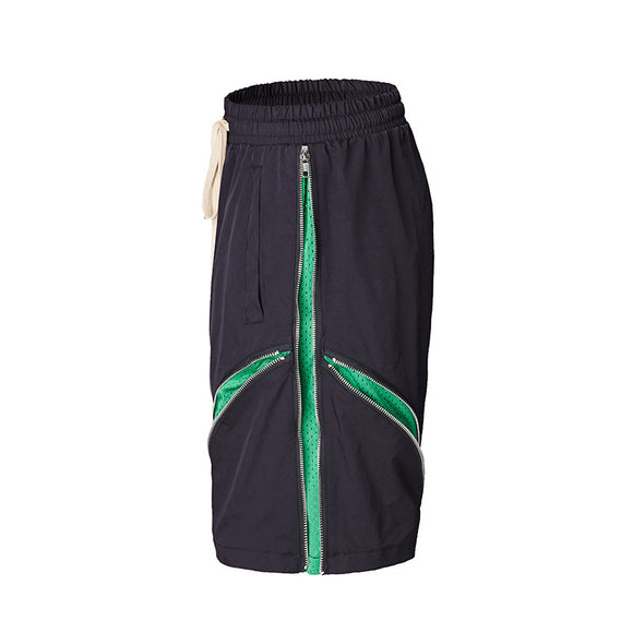 Shorts Casual con Diseño de Paneles Multi-Cierre