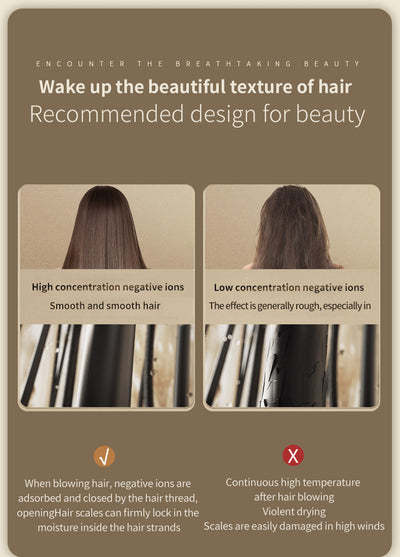 Beige 1200W hair dryer with a minimalist design, featuring a 360-degree rotating air collector nozzle and a US 110V plug. - Image 29