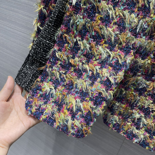Chaqueta Tejida Patchwork con Patrón de Fragancias - Image 12