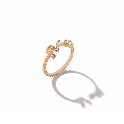 Anillo Ajustable con Hilo de Nota y Detalles de Strass - Image 7