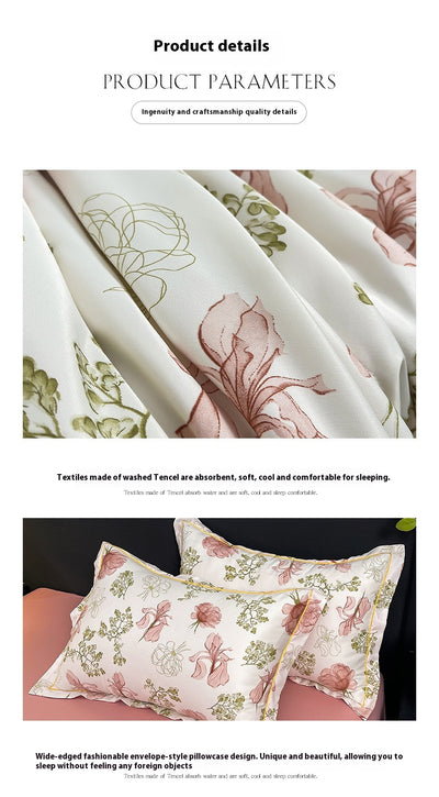 Juego de Edredón Tencel Estampado Refrescante para Verano - 4 Piezas - Image 33