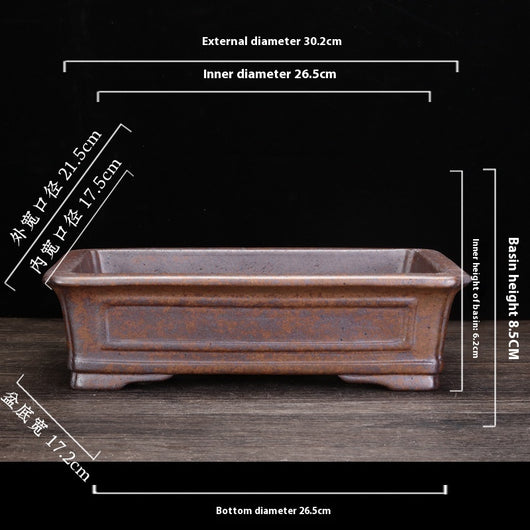 Maceta Orquídea Yixing Cerámica Púrpura - Diseño Minimalista para el Hogar - Image 8