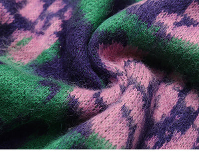 Suéter Pullover para Mujer con Cuello Redondo y Jacquard Floral Bicolor - Image 13