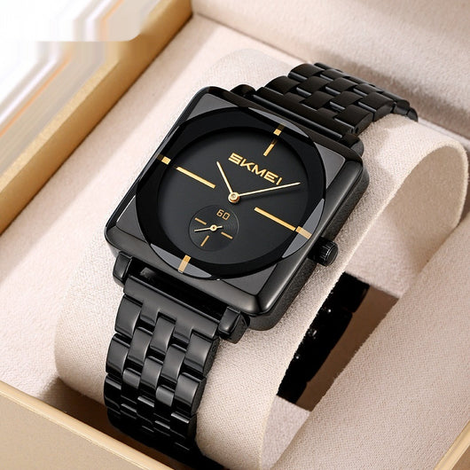 Reloj de Acero Cuadrado con Subdial de Segundos - Movimiento de Cuarzo - Image 3