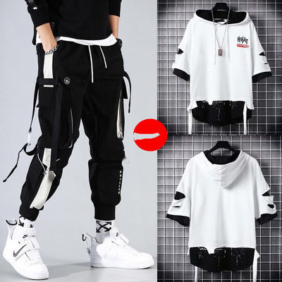Conjunto Deportivo Hip-hop para Hombre con Capucha - Overol Holgado de Dos Piezas - Image 7