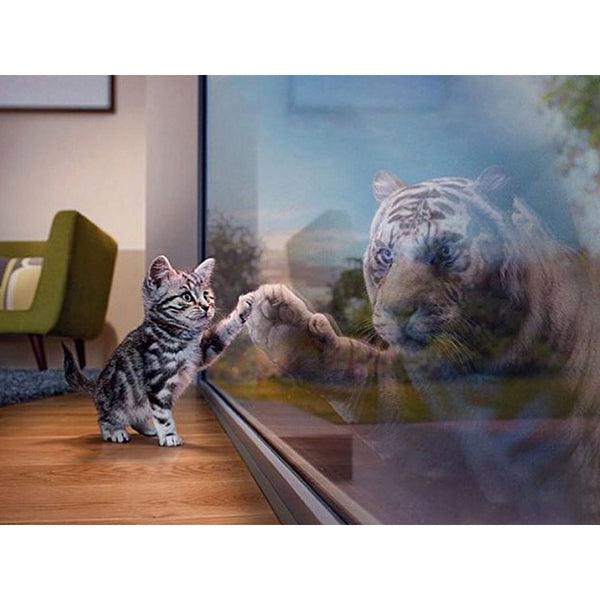 Pintura de Diamantes 5D Completa - Tigre Felino