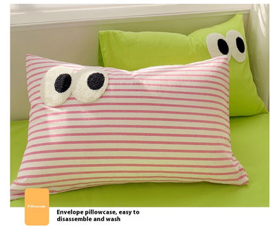 Juego de Cama Ojos Grandes - Funda Nórdica 4 Piezas Efecto Satinado - Image 28