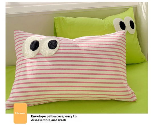 Juego de Cama Ojos Grandes - Funda Nórdica 4 Piezas Efecto Satinado - Image 28