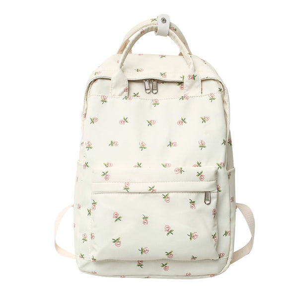 Mochila Escolar Estilo Coreano con Flores para Niñas - Primaria y Secundaria - Image 5