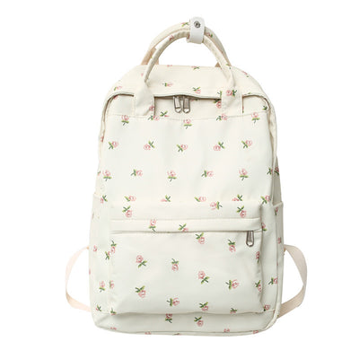 Mochila Escolar Estilo Coreano con Flores para Niñas - Primaria y Secundaria - Image 5