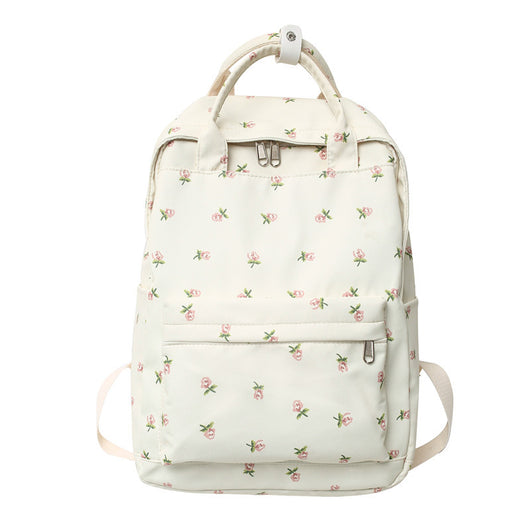 Mochila Escolar Estilo Coreano con Flores para Niñas - Primaria y Secundaria - Image 5