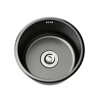 Lavamanos Redondo de Acero Inoxidable 304 Negro Nano para Balcón - Image 2