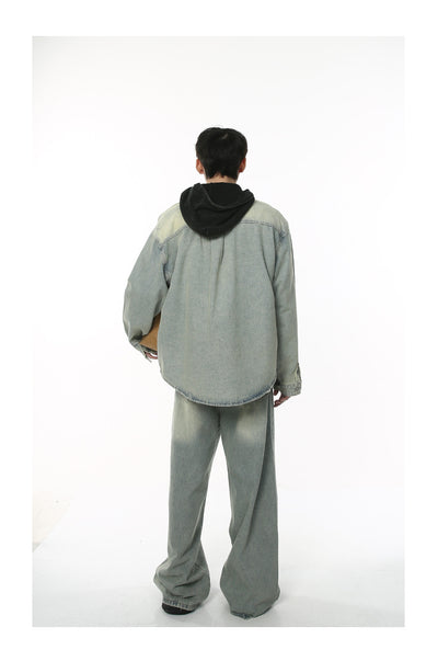 Conjunto de Camisa y Pantalón Oversized Lavado Desgastado en Blanco - Image 22
