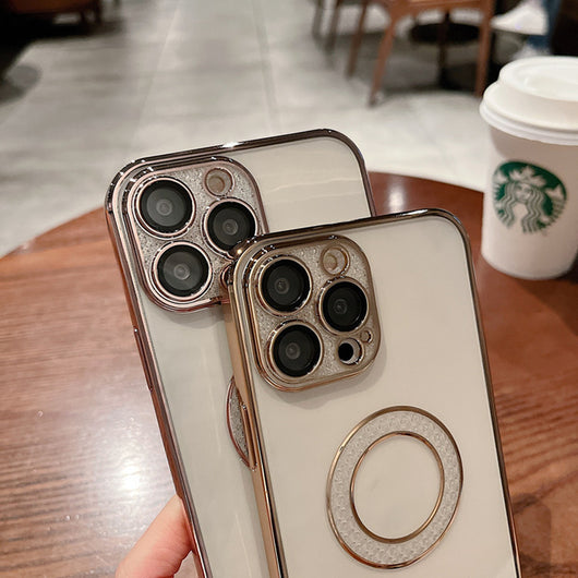 Funda Telefónica con Diamantes Electrochapados y Protector de Lente - Image 6