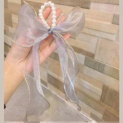 Moño de Encaje Hada con Perla - Pasador Elegante - Image 6