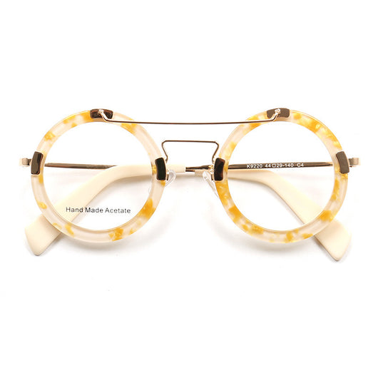Lentes Vintage Redondos con Protección Azul - Marco Metálico Doble Rayo - Image 8
