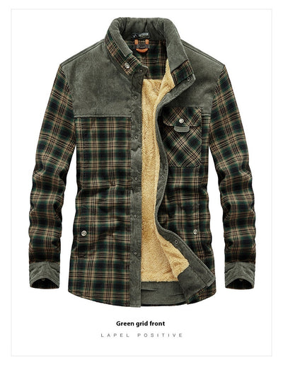 Cardigan Grueso de Forro Polar para Hombre - Cuadros Cálidos Otoño Invierno - Image 12