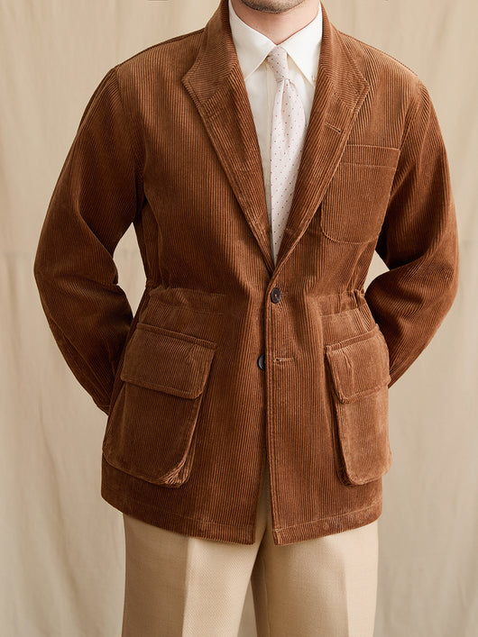 Chaqueta Polo Retro de Pana para Hombre - Cálida y Elegante - Image 4
