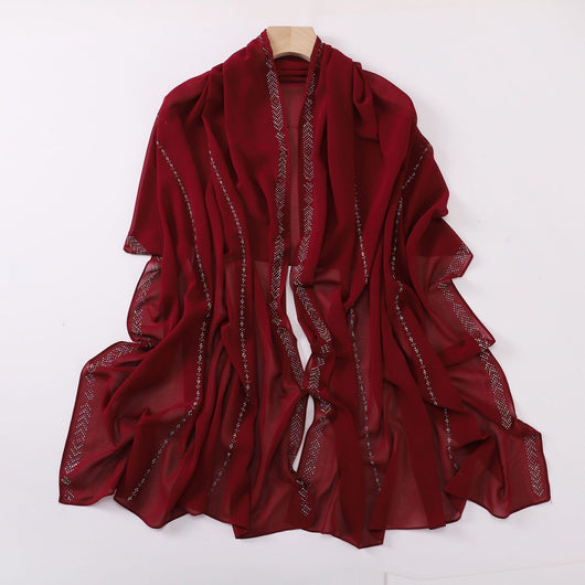 Pañuelo de Gasa de Perlas para Mujer - Elegancia Moderna - Image 38